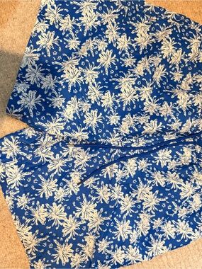 Jack Spade Blue and White Tropical Print Swim Shorts